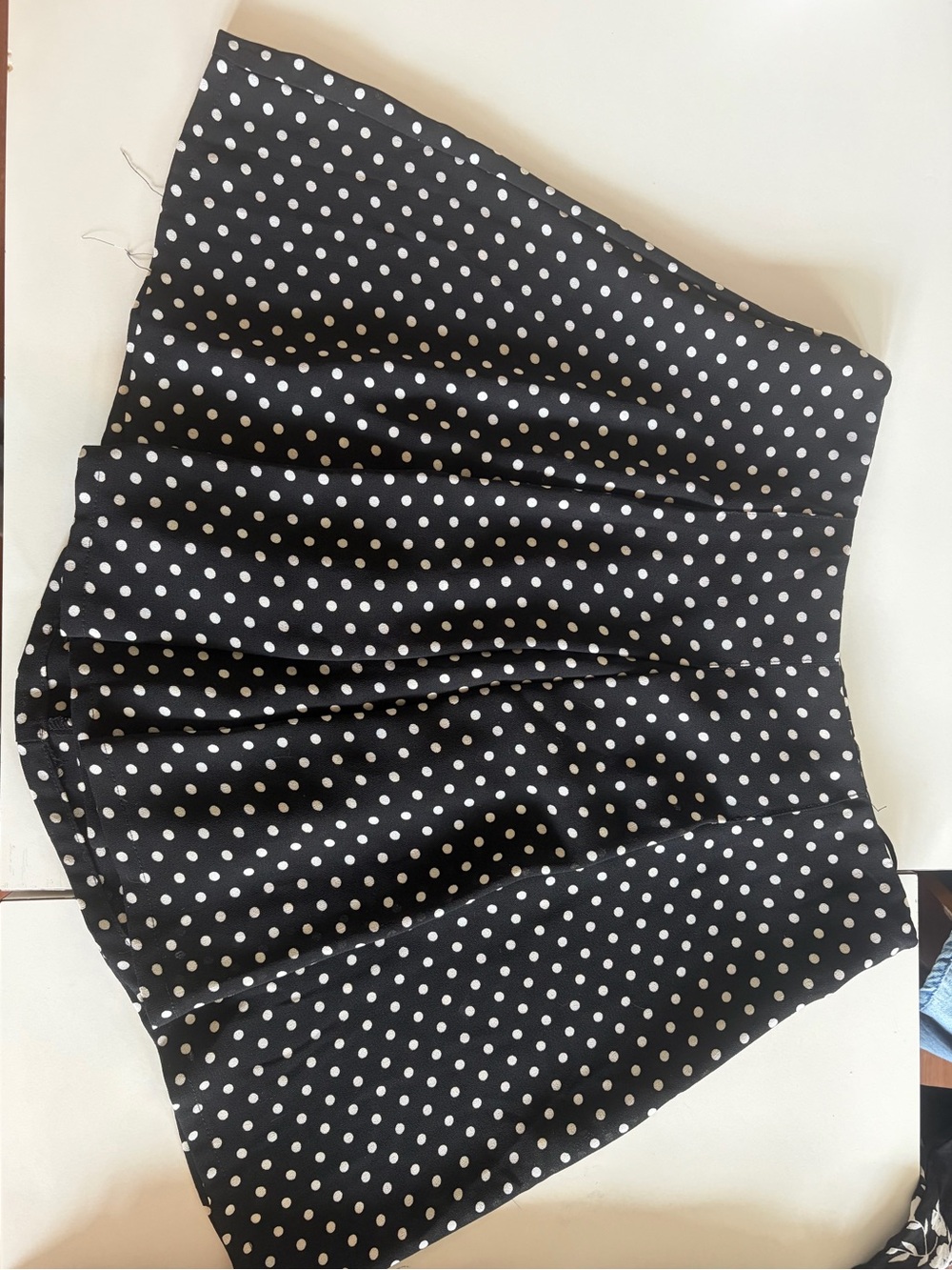 Vintage The Limited high waisted pleated black and white polka dot skort